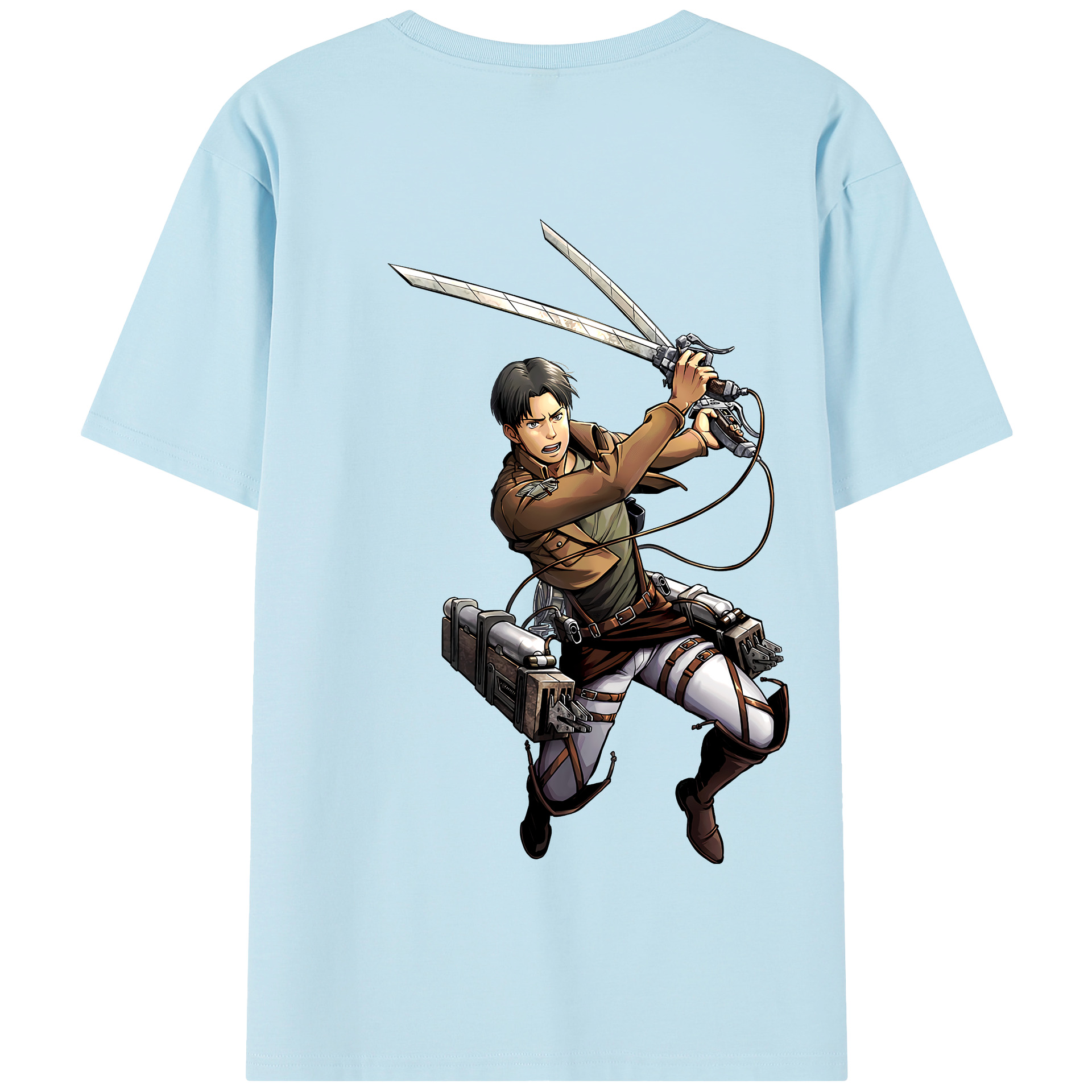 （画像用） 進撃の巨人 Attack on Titan 綿100％半袖Tシャツ（背面プリント）